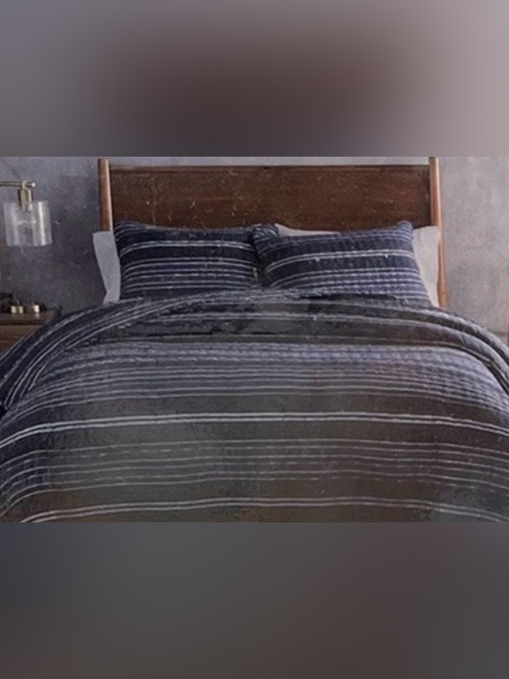Pendleton Navy and White Striped quilt Set